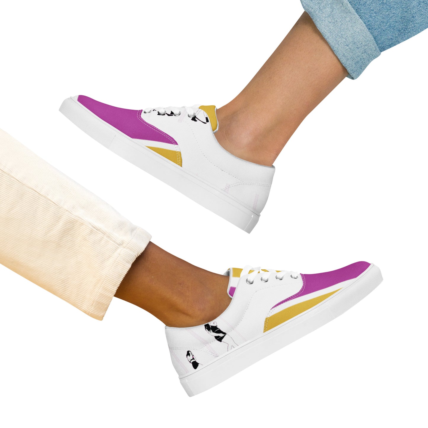 "Walk with Confidence" Women's Lace-Up Canvas Shoes - Comfortable & Stylish Canvas Sneakers