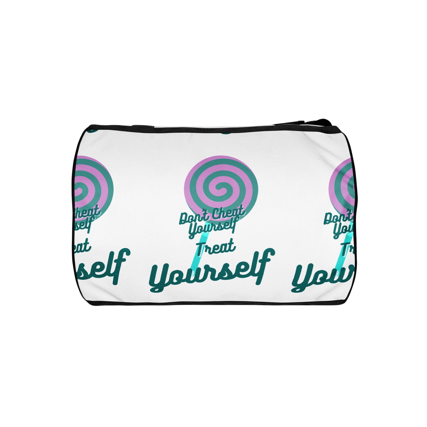 "Don't Cheat Yourself, Treat Yourself" Duffel Bag - Motivational Gym Bag & Travel Companion