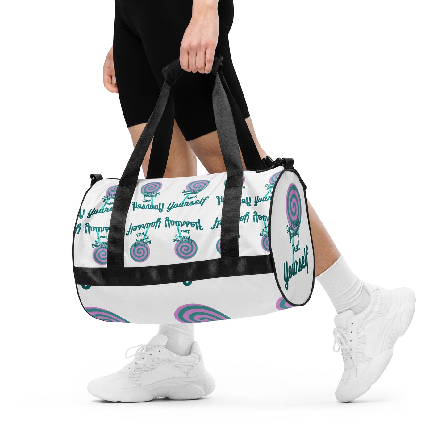 "Don't Cheat Yourself, Treat Yourself" Duffel Bag - Motivational Gym Bag & Travel Companion