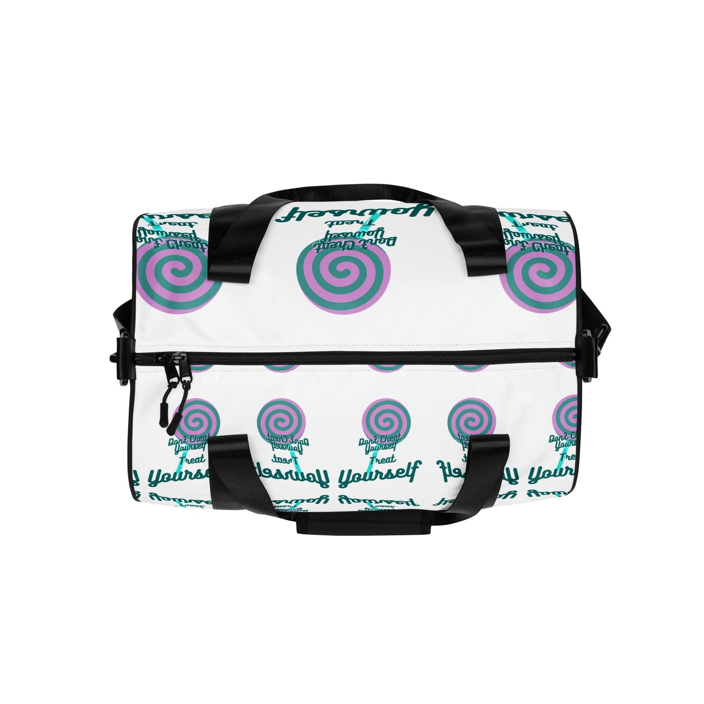 "Don't Cheat Yourself, Treat Yourself" Duffel Bag - Motivational Gym Bag & Travel Companion