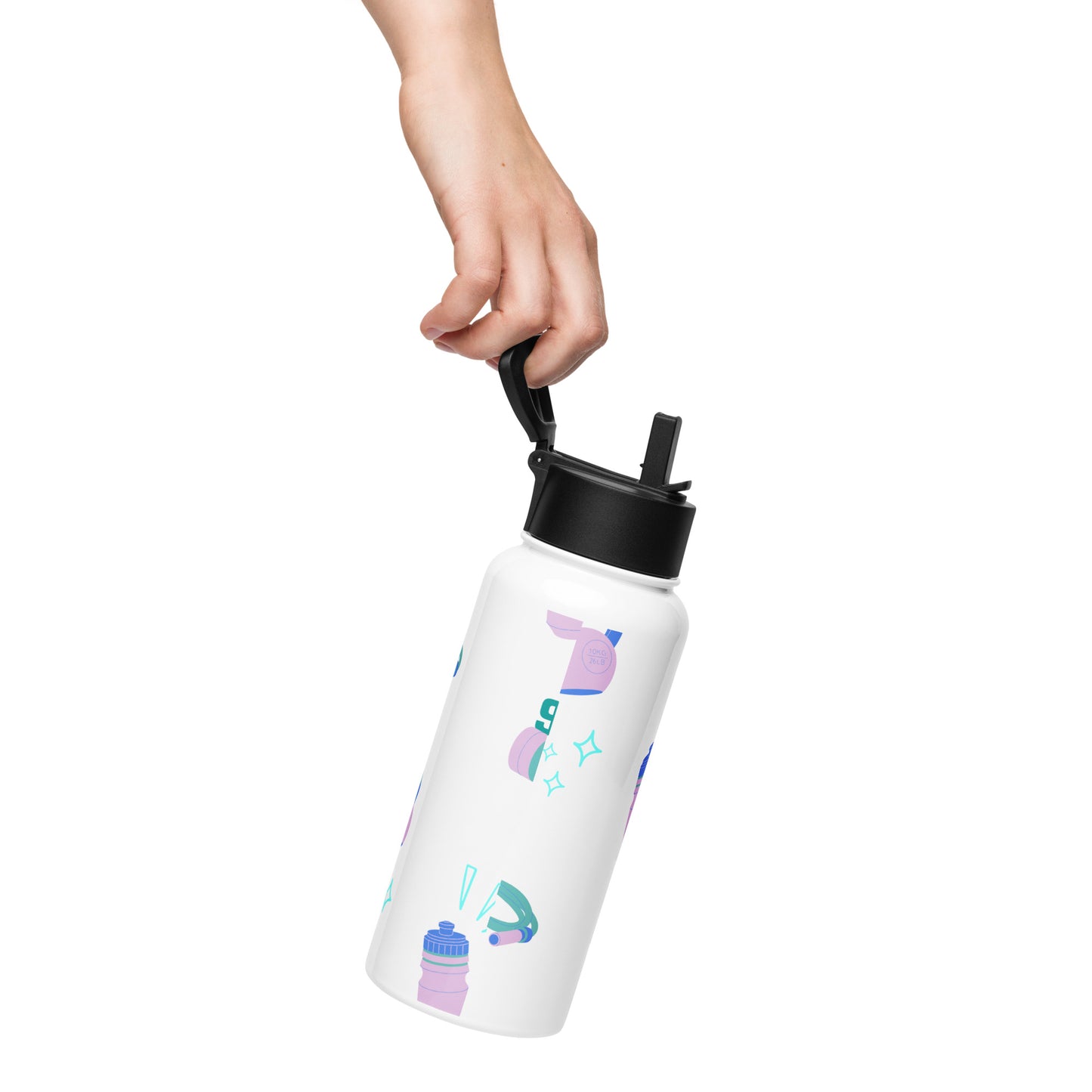" Your Pain Is Your Strength" Stainless Steel Water Bottle - Insulated Straw Lid, Leakproof, BPA-Free