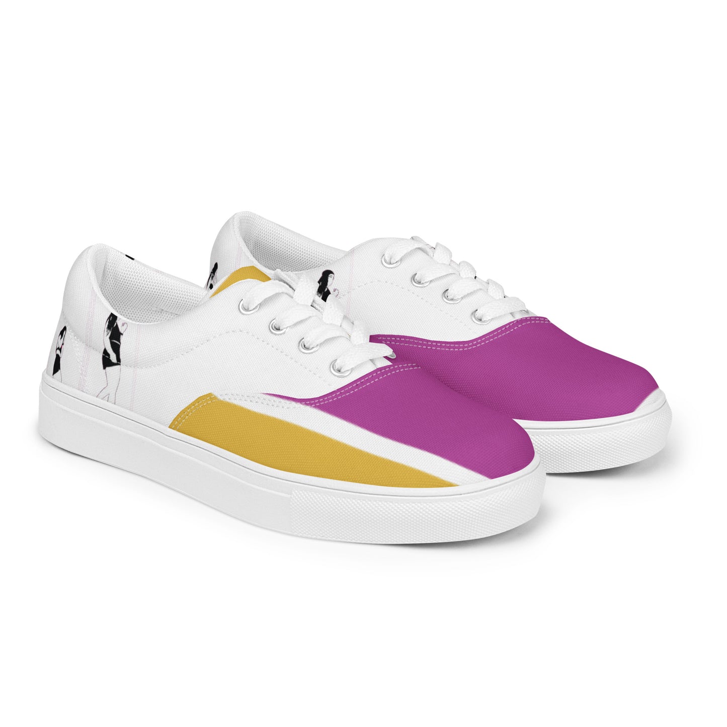 "Walk with Confidence" Women's Lace-Up Canvas Shoes - Comfortable & Stylish Canvas Sneakers